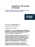 Drogas psiquiátricas Um assalto à condição humana - entrevista com Robert Whitaker