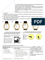 Atividades matemáticas e problemas de tempo