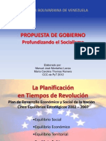 profundización Plan Socialista