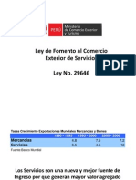 LEY DE FOMENTO AL COMERCIO EXTERIOR DE SERVICIOS: Ley #29646