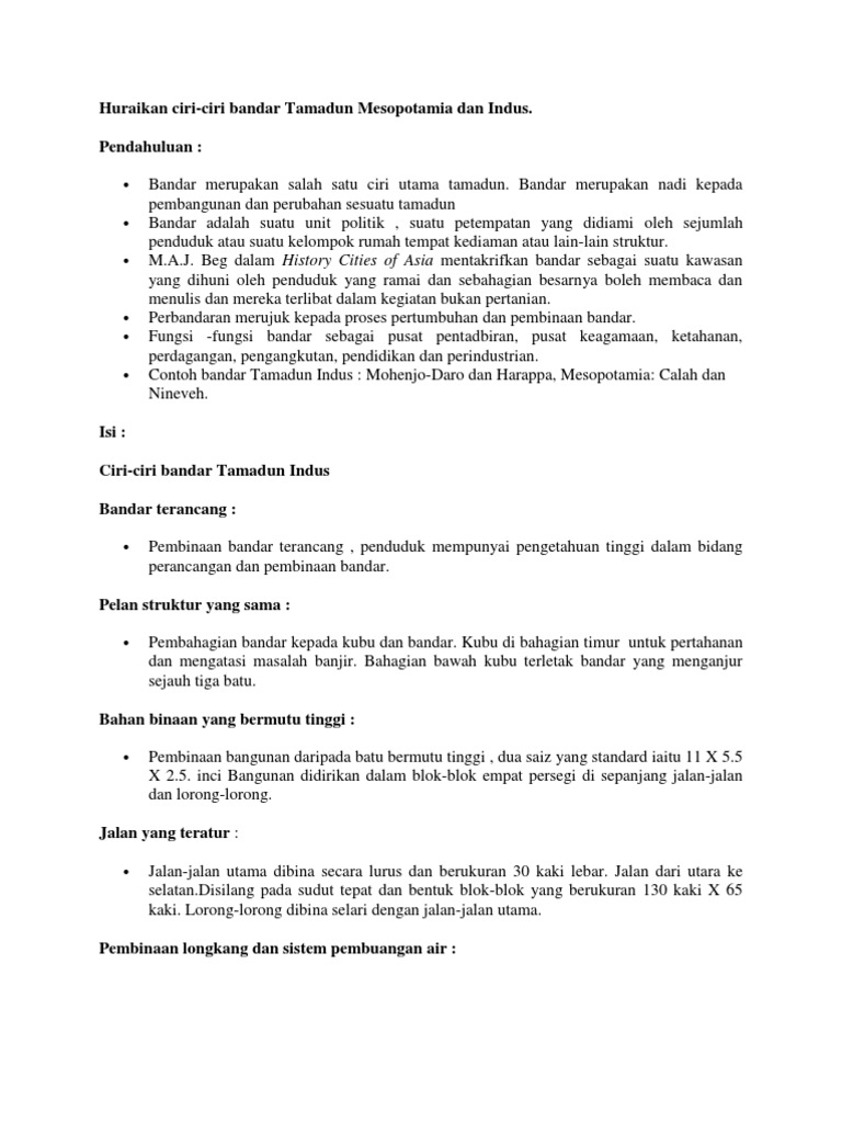 Ciri Bandar Mesopotamia