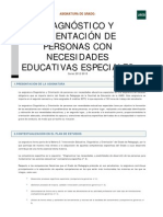 Diagnóstico Y Orientación de Personas Con Necesidades Educativas Especiales