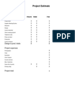 Project Estimate Template