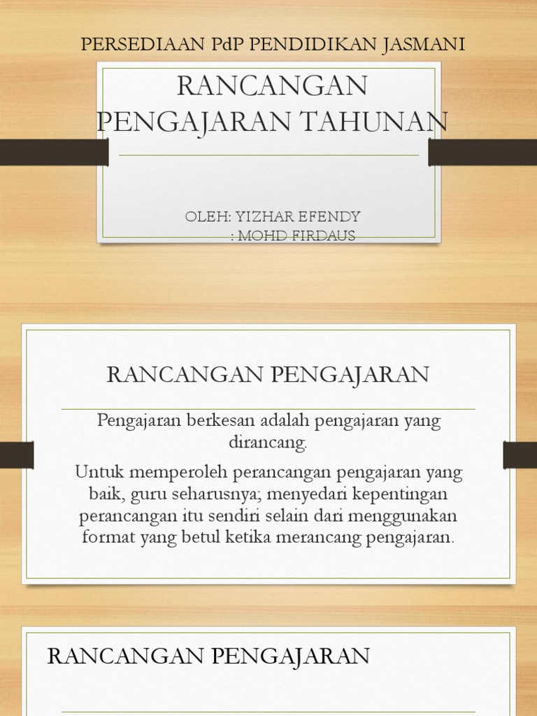 Rancangan Pengajaran Tahunan Pdf