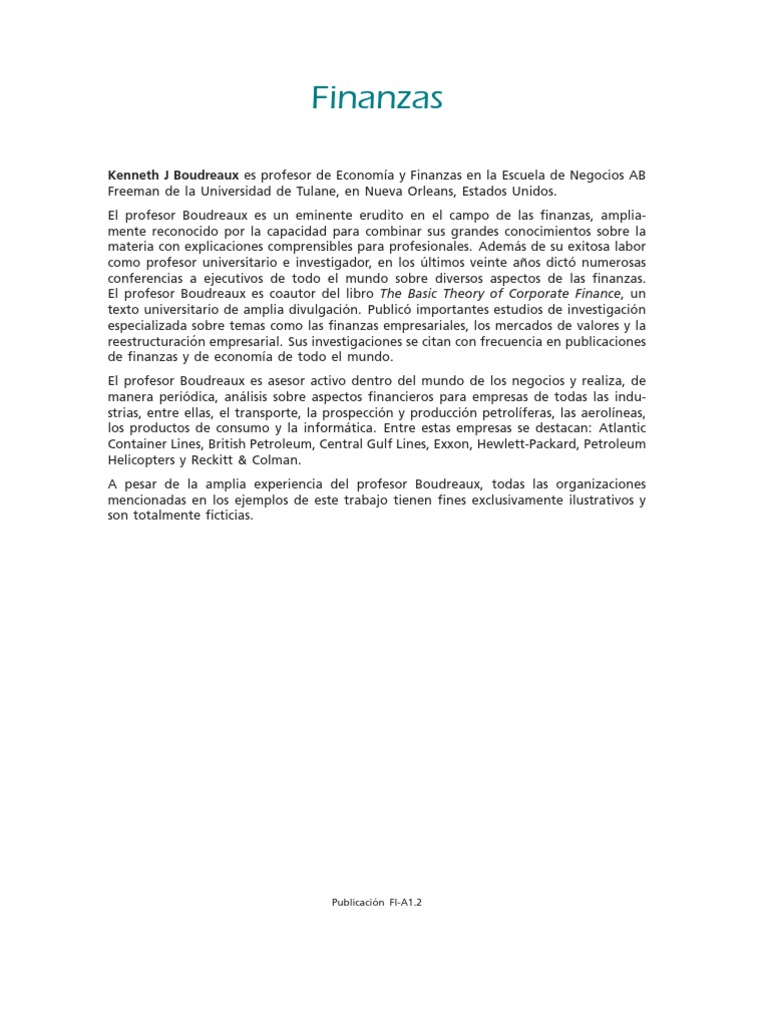 Finanzas | PDF | Negocios | Finanzas y dinero
