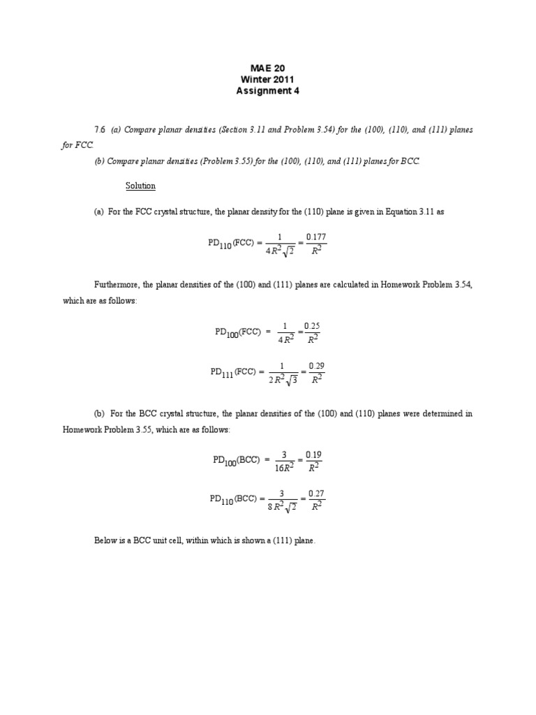 Assignment 4 Solutions PDF | PDF | Trigonometric Functions | Crystal ...