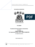 Sillabus - Psicología Experimental y Modificación de La Conducta - I 2013