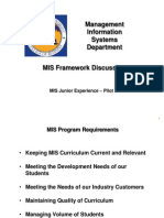 MIS Junior Exp Pilot 2 - Framework
