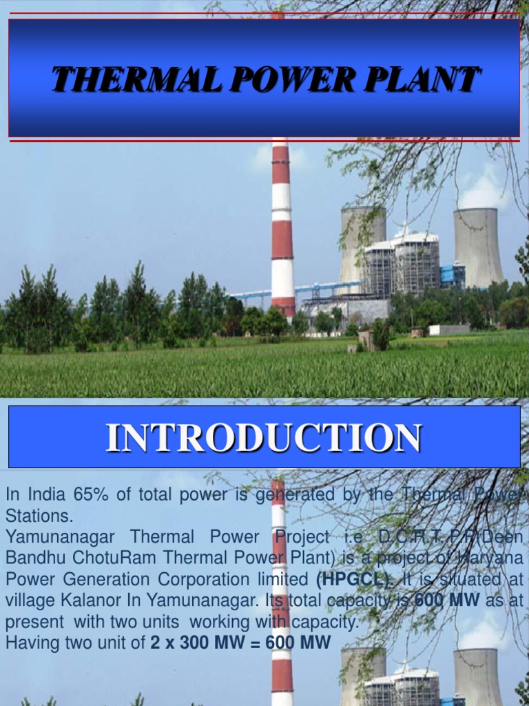 thermal power plant ppt presentation free download pdf