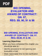 Bid Opening and Evaluation