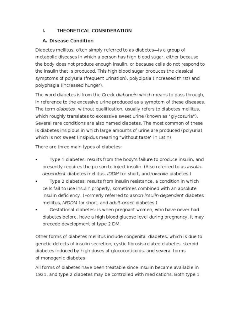 Case Study Diabetes Mellitus (Nutrition&Dietetics) PDF Diabetes Mellitus Type 1 Diabetes