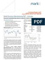 Markit Eurozone Manufacturing PMI 1st Aug 2013