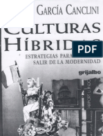 Garcia Canclini Introduccion Culturas Hibridas Nueva Edicion PDF