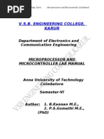 Microprocessor and Microcontroller Lab Manulal