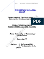 Microprocessor and Microcontroller Lab Manulal