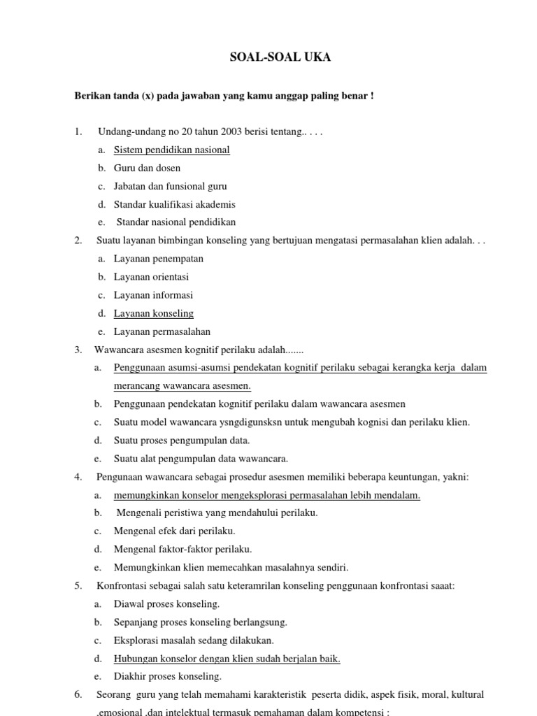Soal Uk 1