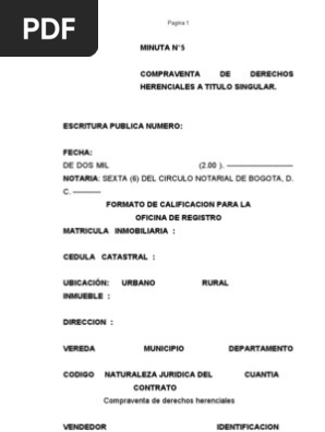 Compraventa derechos herenciales