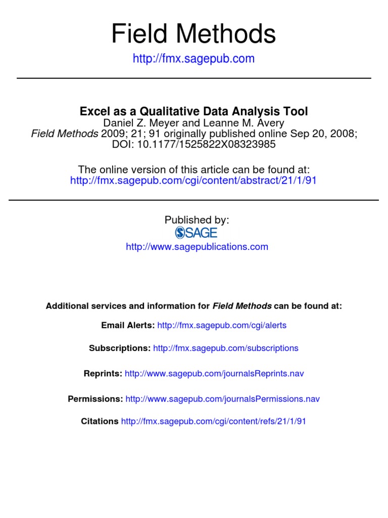 Excel+as+a+Qualitative+Data+Analysis+Tool Qualitative Research