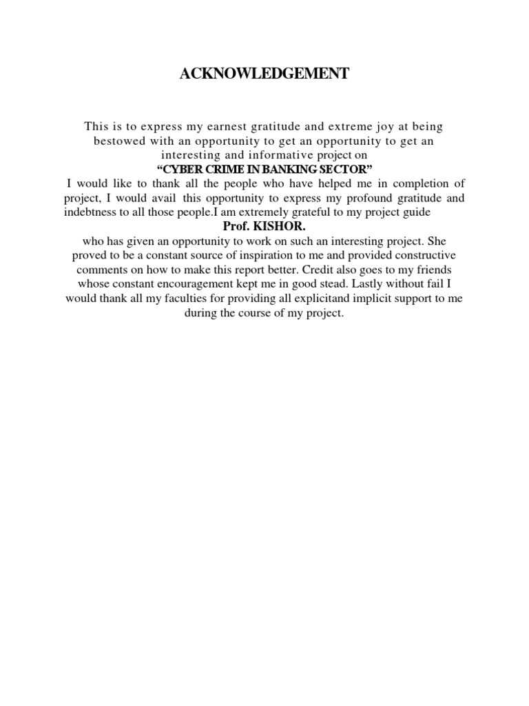 Acknowledgement | PDF