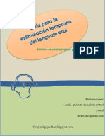 Guía para la estimulación temprana del lenguaje oral