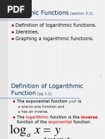 3.2 Logarithmic Functions