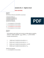 Lección evaluativa 2 - Algebra Lineal (2013)