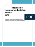 Caracteristicas Del Periodismo Digital en Bolivia 2012