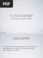 Download Is XSS Solvable by dankney SN15756215 doc pdf