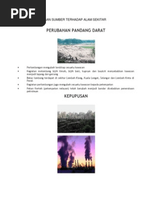 Kesan Penerokaan Sumber Terhadap Alam Sekitar Pdf