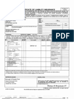 Pluchino Self Defense Certificate of Insurance (2013)