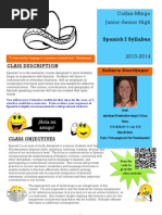 Download Spanish 1 Syllabus 2013-2014 by Elizabeth Dentlinger SN157580379 doc pdf