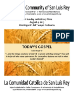 Bulletin for MSLRP Sunday August 4, 2013