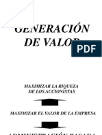 Slides GENERACIÓN DE VALOR