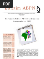 Boletim Informativo da Associação Brasileira de Pesquisadores Negros e Negras - setembro de 2008 -Ano I nº 1