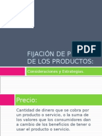 Fijación de precios de los productos