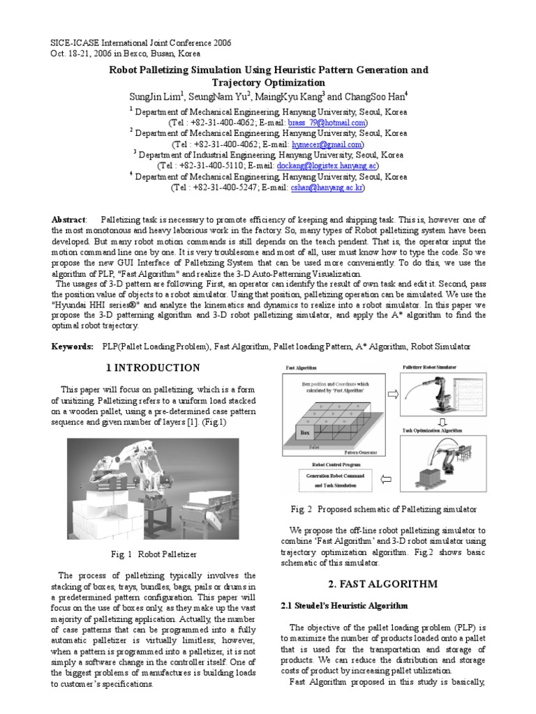 Optimal Path Generation of A Axis Robot For Auto Industrial PDF | PDF ...
