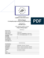 FINAL Report: Covering The Project Activities From Dd/mm/yyyy To Dd/mm/yyyy