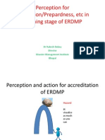 Perception For Prevention/prepardness, Etc in Planning Stage of ERDMP