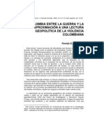González, Fernán (2002). ... lectura geopolítica de la violencia colombiana