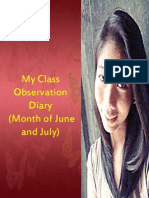 My Class Observation Diary