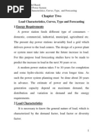 Chapter Two: Load Characteristics, Curves, Type and Forecasting 1 Energy Requirements