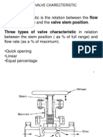 Valve Characteristic Is The Relation Between The Flow Through The Valve and The Valve Stem Position