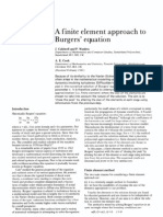 A Finite Element Approach To Burgers' Equation: J. Caldwell and P. Wanless