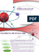 Matricea de Evaluare (Matricea de Specificatii)