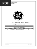 G.E. Money Bank SWISS: Changeman Handbook Changeman Handbook