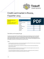 Credit card market in Russia, II quarter 2013