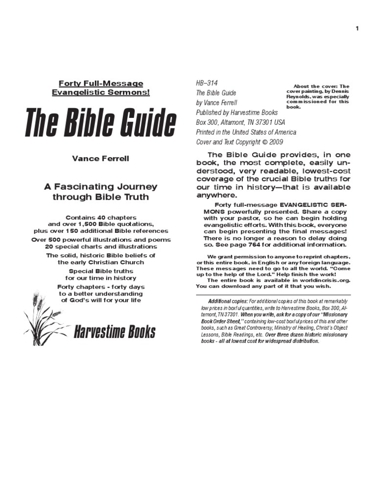 The Bible Guide By Vance Ferrell Born Again Sin