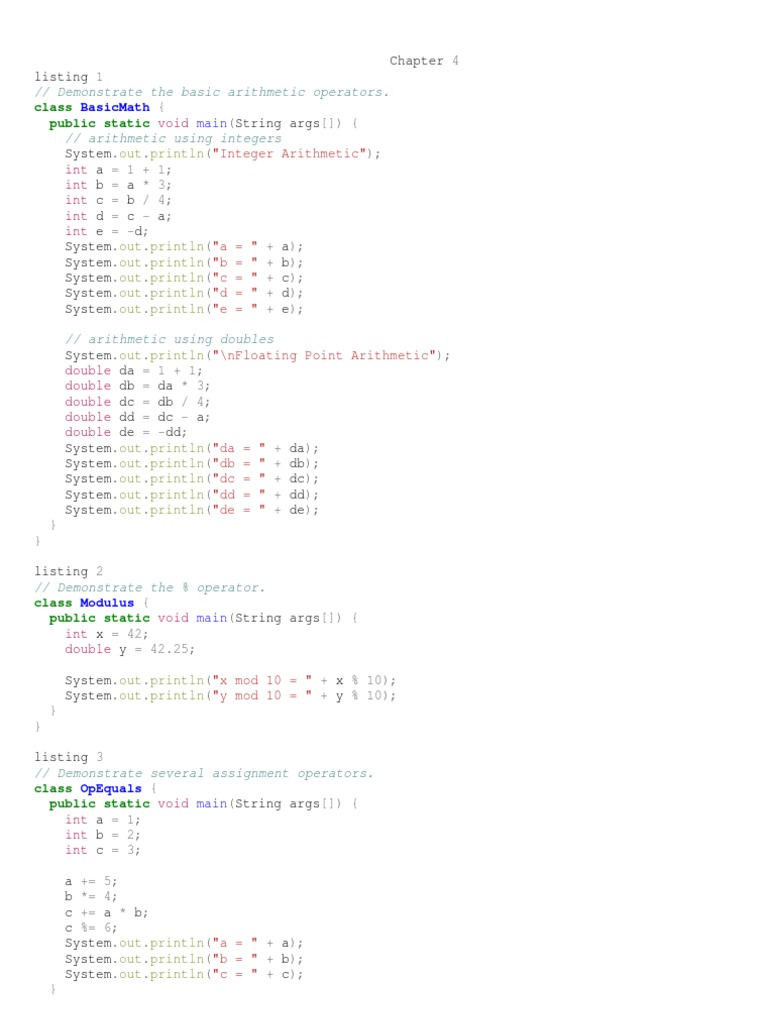 Java Arithmetic and Operators Guide | PDF