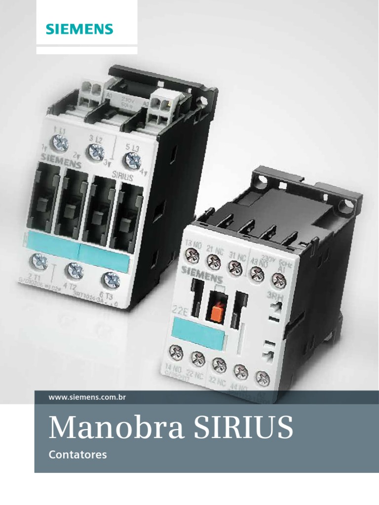 Contatores SIRIUS: Tipos e Aplicações | PDF | Relé | Diodo emissor de luz