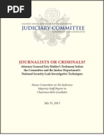 Download House Judiciary Committee Report Journalist or Criminals by LeakSourceInfo SN157638053 doc pdf